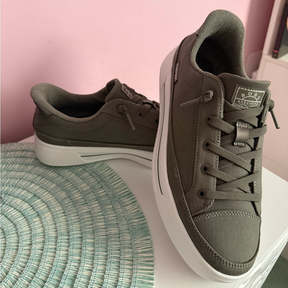 BOBS from Skechers Women's Sneakers - Olive and White